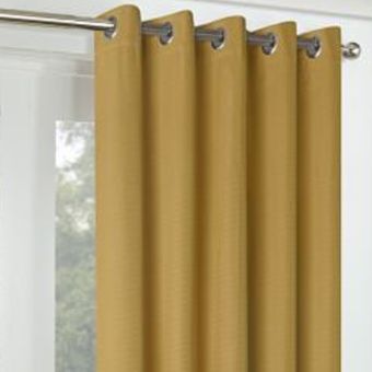 Zurich Ochre 90x90 Ready Made Blackout Eyelet Curtains