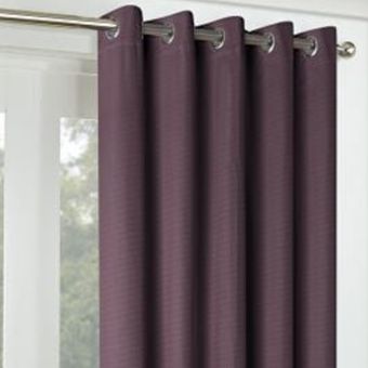 Zurich Plum 90x90 Ready Made Blackout Eyelet Curtains