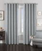 Chevin Silver Blackout Ready Made Eyelet Curtains