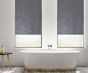 Blackout Sparkle Grey Roller Blind Bathroom