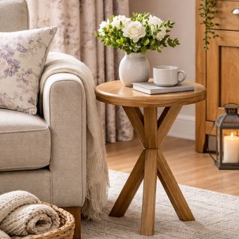 Chatsworth Medium Oak Round Side Table