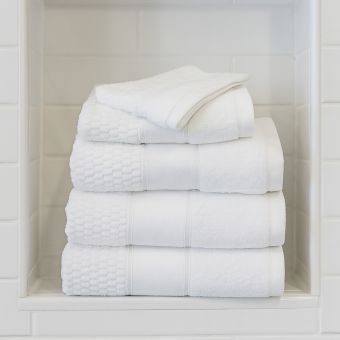 Balmoral Luxury Sheared Velour White Towel Range