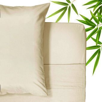 Bamboo Cotton Natural Pillowcase Pair