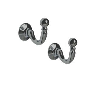 Black Nickel Ball Hook Pair