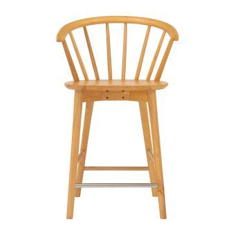 Caley Counter Oak Chair Pair
