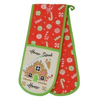Candy Cane Red Double Oven Glove