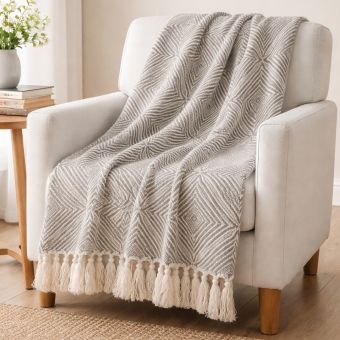 Carter Grey Throw 130x160cm