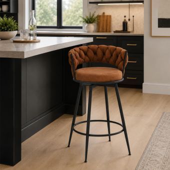 Chester Tan Swivel Bar Stool
