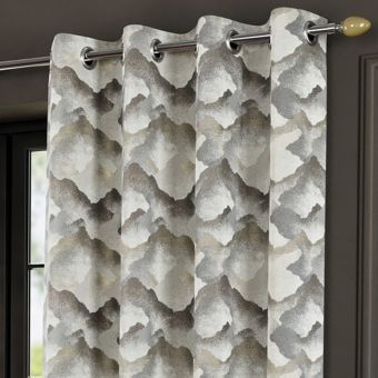 Clouds Natural Ready made Eyelet Curtains