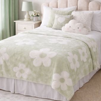 Daisy Green Throw 130x170cm