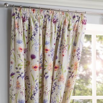 Devon Lavender Ready Made Pencil Pleat Curtains