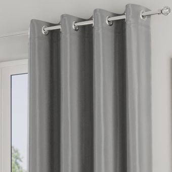 Dusk Grey 90x90 Ready Made Eyelet Curtains