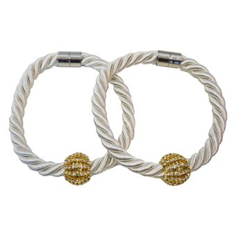 Fabio Ivory Tie Back Pair