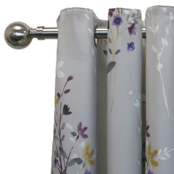Felicity Silver Ready Made Eyelet Curtains