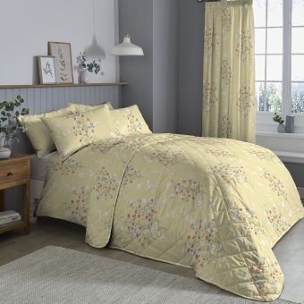 Felicity Ochre Cotton Mix Duvet Cover Set