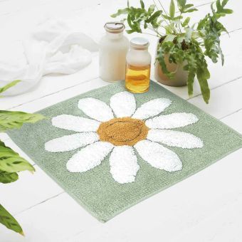 Fleur Green Shower Mat