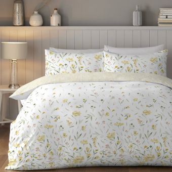 Gabriella Yellow Cotton Rich Duvet Cover Set