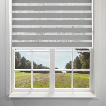 Day and Night Grey Roller Blind