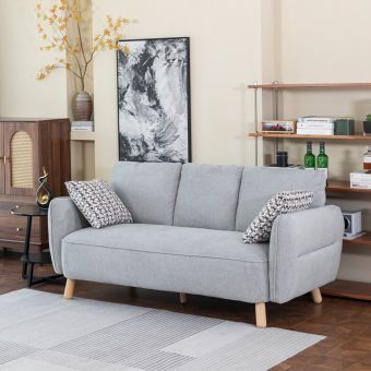 Isla Light Grey 3 Seater Sofa