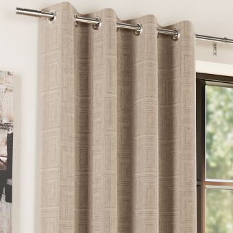 Kyoto Natural Blackout Ready Made Eyelet Curtains