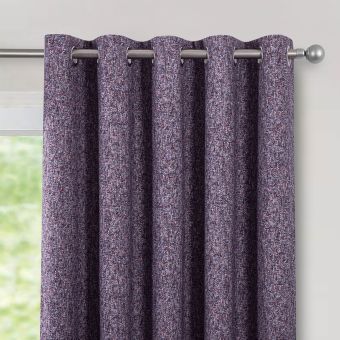 Linton Purple Blackout Ready Made Eyelet Curtain
