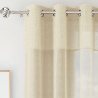 Madrid Cream Eyelet Voile Panel