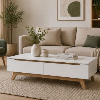 Mando Collect Oak White Coffee Table