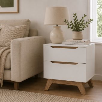 Mando Collect Oak White Side Table
