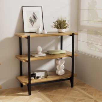 Monaco Oak 3 Tier Shelf Unit
