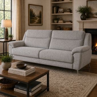 Monroe Ash Grey 3 Seater Sofa