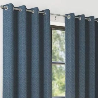Porto 90 x 90 Blue Ready Made Eyelet Curtains