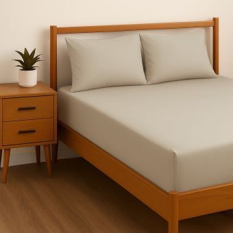 Percale Sheets & Pillowcase Range - Grey