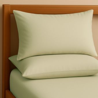Percale Laurel Green Pillowcase Pair