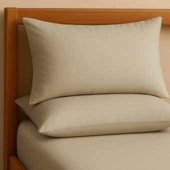 Percale Natural Pillowcase Pair