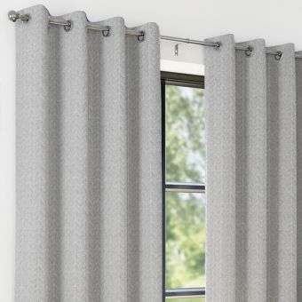 Porto 90 x 90 Silver Ready Made Eyelet Curtains