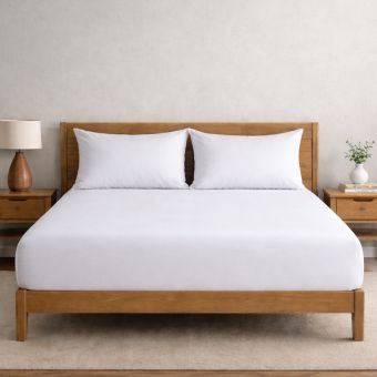 Revitalife White Anti-Allergy 100% Cotton Fitted Sheet Range