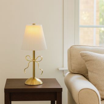Ribbon Rechargeable Antique Brass Table Lamp