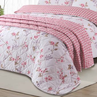 Rosanne Pink Bedspread 195x230cm