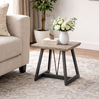 Chelsea Grey Black End Table