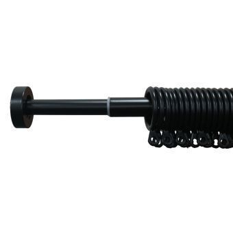 Stud 13/16mm Black Extendable Curtain Pole 1.2-2.1m