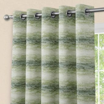 Visage Green Blackout Ready Made Eyelet Curtains