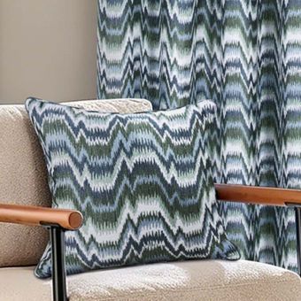 Yuma Blue and Green Cushion Cover