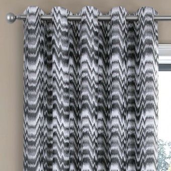 Yuma Grey Blackout Ready Made Eyelet Curtains