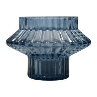 Two Sided Blue Candle Holder 