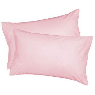 Soft Touch Pink Housewife Pair Of Pillowcases