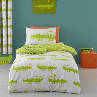 Crocodile Green Cotton Duvet Set