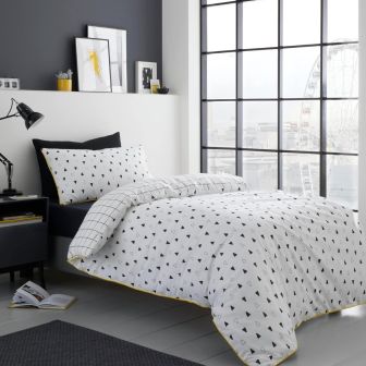 Kite Black & White Cotton Duvet Set