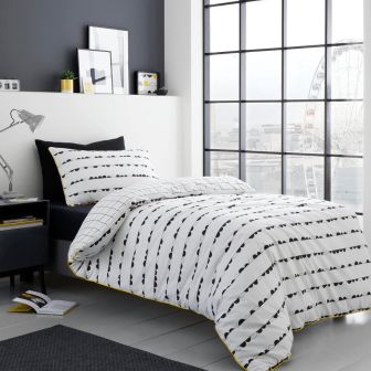 Eclipse Black & White Cotton Duvet Set