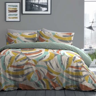 Akito Burnt Orange Cotton Mix Duvet Set