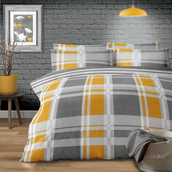 Carson Ochre Cotton Mix Duvet Set